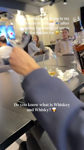 Today is we had whiskey testing at class 🥂🫣 #alcohol #testing #internationalstudent #nepfin🇳🇵🇫🇮 #tiktokfinland