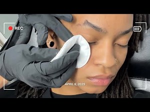 I got a face dermal piercing | footage + healing update