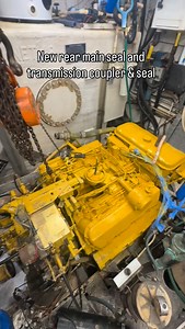 Cat 3208 rear main seal in along with new transmission seal and coupler. #seadiesel #trawlertom #mobilemarinemechanic #keywest #caterpillar | Trawler Tom