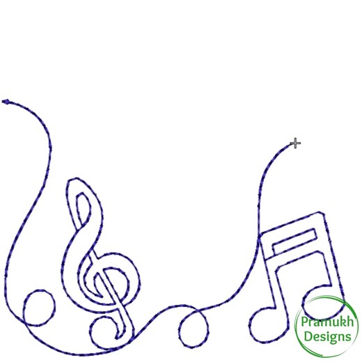 Music Notes End to End Quilting Embroidery Design | Edge to Edge Quilt Block for Longarm & Embroidery Machines - Etsy