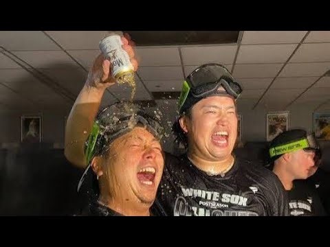 🔥⚾【ホワイトソックス】5年ぶりのPS進出決定！村上宗隆が大活躍＆歓喜のシャンパンファイト🥂🎉「ワンハンドレッド！」と絶叫🇯🇵✨
