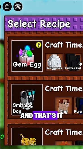 Gem Eggs Crafting Requirements #growagarden #roblox