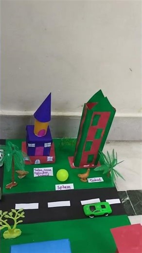 maths 3D shapes project ideas #maths #mathsproject #youtubeshorts #shapes #viralvideo #shortsfeed