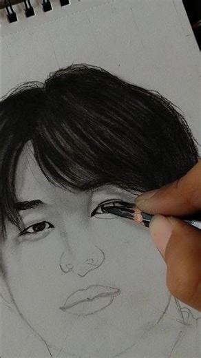 Jimin (BTS) realistic pencil sketch #art #drawing #sketchshorts #shorts