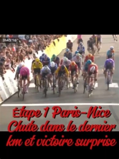 Chute dans le dernier KM et victoire surprise 🥊 Débrief étape 1 Paris-Nice #velo #cyclisme #chute #parisnice #tourdefrance