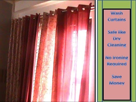 How to wash curtains at home - dry cleaning like safe and effective #washcurtainsathome #homehacks