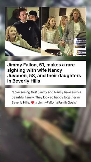 Jimmy Fallon, 51, makes a rare sighting with wife Nancy Juvonen, 58, and their ... #celebrity