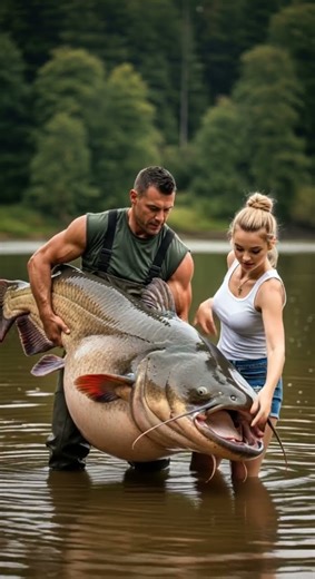 Why is the man holding the catfish? 👨🎣🐟❓ 그 남자 catch of the day surprise #angler #catfish #wildlife
