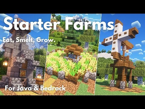 3 STARTER FARMS | Minecraft tutorial | Java & Bedrock [1.21+]