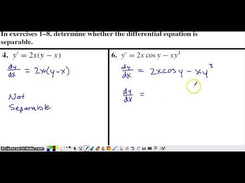 Differential Equations Separable vs Not Separable