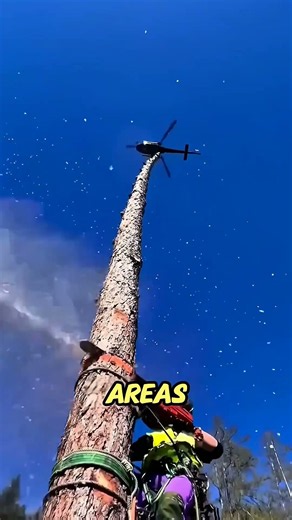 This Helicopter Uses a Giant Saw to Cut Down Trees From the Sky!