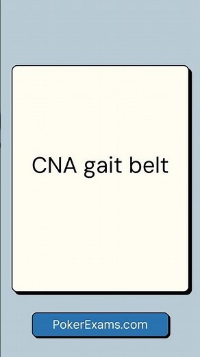 CNA Gait Belt: Safe Patient Transfers & Fall Prevention Step-by-Step#nursingskills #healthcareexams