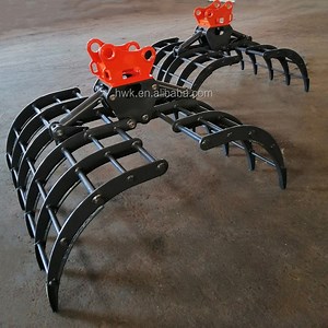 [Hot Item] Hydraulic Root Rake Grapple Grass Grapple for Excavator