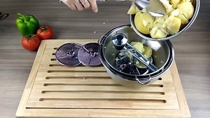 Watch How to use LandHope's food mill to make mashed potatoes? on Amazon Live