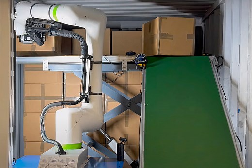 Anywhere Robotics' Pixmo Robot Can Quickly and Safely Unload Heavy Packages from a Trailer
