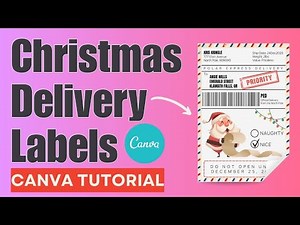 How to Make Christmas Delivery Labels in Canva | Easy Santa Shipping Labels Tutorial for Beginners