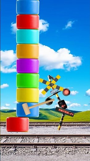 The Railroad Crossing That Wants to Deal with the Daruma Otoshi 😂 #Shorts