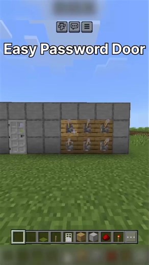 Minecraft Secret Password Door 🔐 | Easy Redstone Tutorial||#Shorts #viralshorts