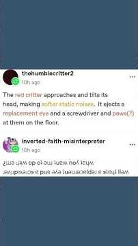 Inverted Helps A Red Critter, Interpreterverse Post #tumblr #tumblrpost #tumblrtextpost
