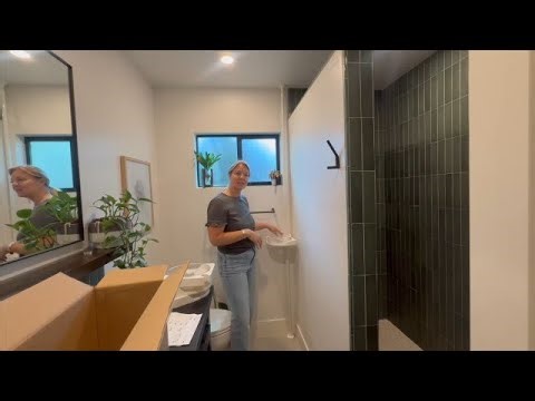 shuang qing 360° Rotating Corner Shower Caddy Tension Pole Organizer - 4-Tier Adjustable Rustproof M