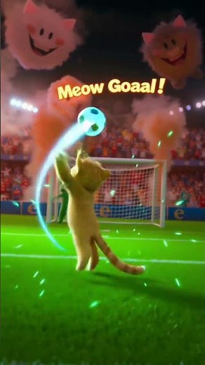 Fluffy White Kitten Kicks Football Like a Champion! 🐾🔥 #CuteKitten #ViralShorts #FootballCat