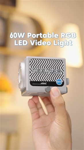 NEEWER HS60C Pro – 60W RGB Handheld LightCompact, lightweight, and flicker-free with 36,000 colors, CRI97+, app & DMX control, dual power options, and silent cooling—perfect for video, streaming, vlogs, and pro shoots | Neewer | Facebook