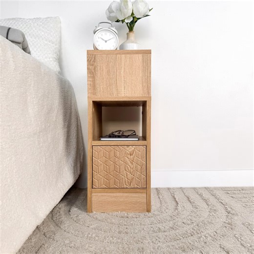 Bedside Locker Nightstand With Storage Narrow Bedside Table Storage Cabinet Side Table - Etsy