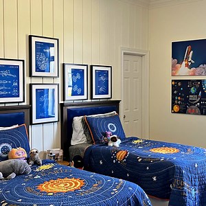 Easy DIY Space Themed Bedroom Makeover For Kids - It's SO COOL!