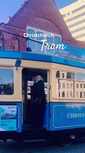 Christchurch Tram, city tour nice experience #newzealand