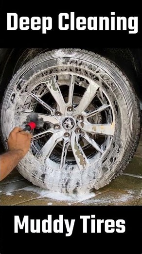 Satisfying Mud Removal on Tires!