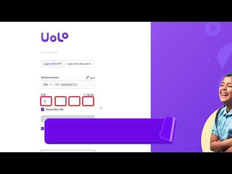 Access the Uolo student learning platform at home using your registered phone number. (OTP ver.) Hin