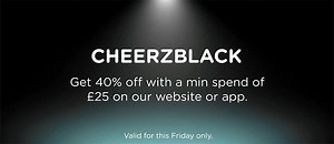 ⚡️🌟 ONLY 24 HOURS🌟⚡️ Get -40 % on ALL Cheerz products using the code: CHEERZBLACK (min spend £25) #blackfriday | Cheerz