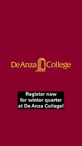 ❄️ Register now for winter quarter at the college that is always #TopsinTransfer and #TopsinCareerTraining! 📖 You can get ahead by taking classes before traditional semester schools start. More info at deanza.edu/apply-and-register/ | De Anza College