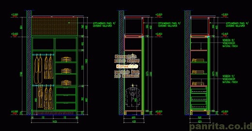 Gambar Detail Lemari Pakaian (Wardrobe).dwg - Panrita Space