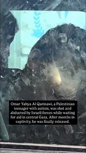 18-year-old Omar Yahya Al-Qarinawi, a Palestinian teenager with autism, has been released after he was abducted for months in Israeli prison. He was shot and abducted from central Gaza while waiting for aid near the Netzarim axis. Omar was held under dire conditions before being transferred to Shuhada al-Aqsa Hospital by the ICRC. Source: TRT World | Wear The Peace