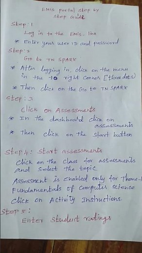 Tn spark emis portal step by step guide