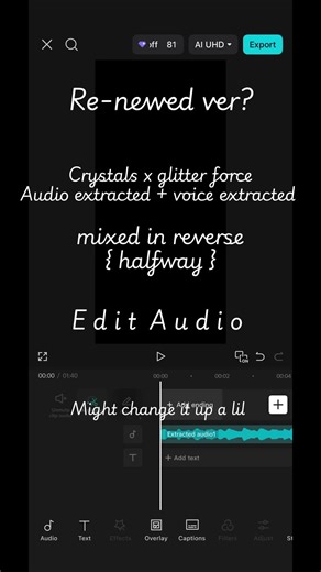 Crystals and Glitter Force Audio Mix Edit