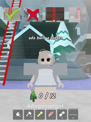 Climbing All Structures With New Ladder in 99 Nights#roblox #99nightintheforest #adagamergirl #usa