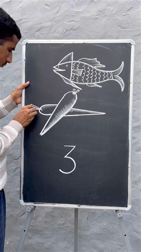 Fish and bird drawing tutorial ||🐟🦜 || #easydrawing #drawing #viralart