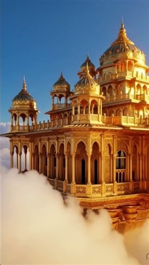✨ Floating Golden Palace in the Clouds | Celestial Vimana Vision ✨