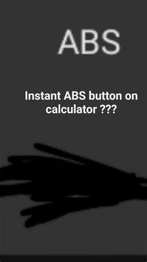instant ABS button on calculator???