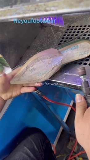 How Shoes Are Sanded | Creating a Smooth, Flawless Finish#shoemanufacturing #shoemaking #shoesdesign