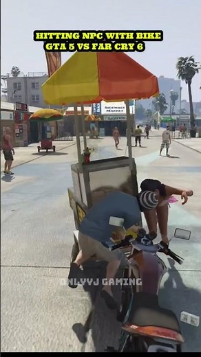 Hitting NPCs with Bike | GTA 5 Vs Far Cry 6 #gta6 #gta