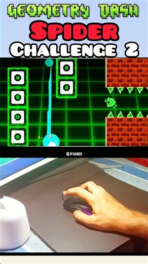 Spider Challenge 2 :- Geometry Dash #gdhardestlevel #gdcommunity