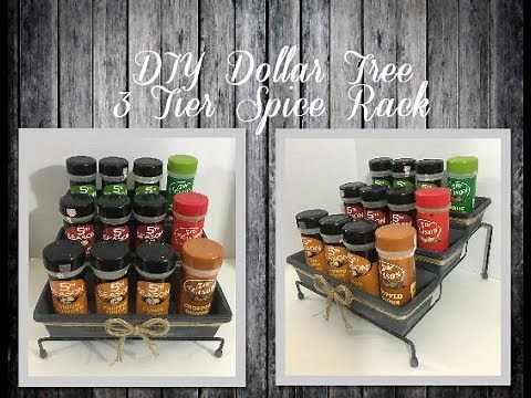 DIY Dollar Tree 3 Tier Spice Rack