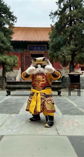 Ragdoll Cat as Black Myth Wukong — Dancing Cutely #FunnyPets#KittenDance#CuteCats#CatShorts