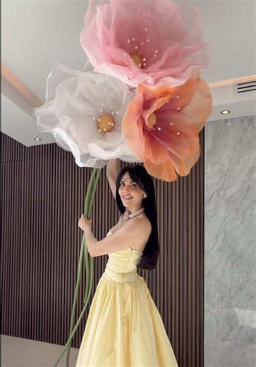 Flores gigantes de tela paso a paso: tutorial DIY decoración