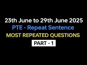 PTE Repeat Sentence (Part-1) June Exam Prediction | repeat sentence pte practice with answers #pte