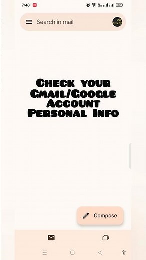 How to check your Google account personal info?#google #gmail