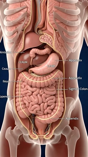 Vermiform Appendix Anatomy | 3D Human Digestive System